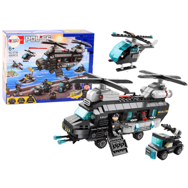 Klocki Konstrukcyjne Służba Specjalna Policja 456 ele. Zestaw