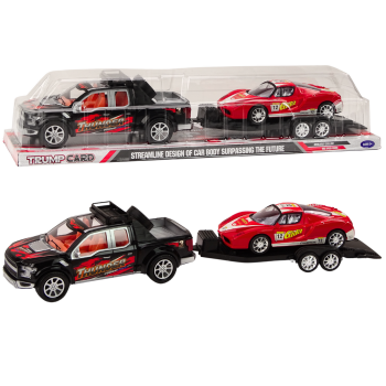 Auto Pickup Z Lawetą Naczepą Auto Sportowe Terenowe Zestaw