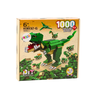 Klocki Konstrukcyjne Dinozaury 6w1 Zestaw DIY Dinozaur 1000 ele.