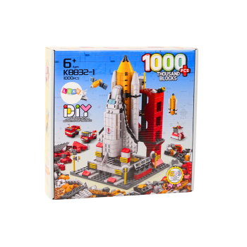 Klocki Konstrukcyjne Rakieta Kosmiczna 6w1 Kosmos Pojazdy 1000 ele.