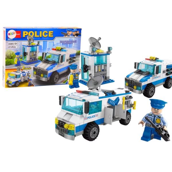 Zestaw Klocków Policja Wóz Policyjny Budynek 271 El