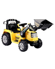 Traktor Koparka Na Akumulator ZP1005 Dla Dzieci Z Ruchomą Łyżką Żółta