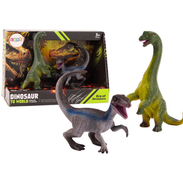 Zestaw Figurek Dinozaurów Brachinozaur Velociraptor 2El