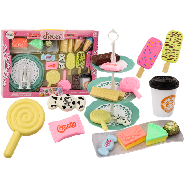 Cukiernia Kawiarnia Zestaw Słodycze Figurki Kawa Ciasto 25 ele.