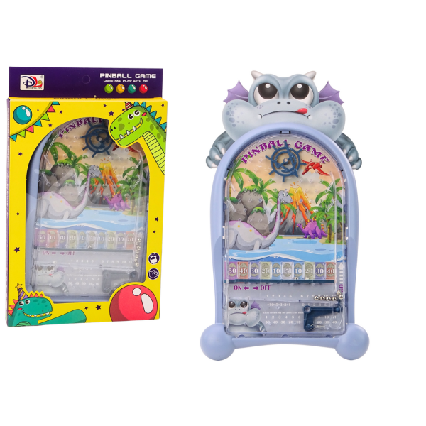 Gra Zręcznościowa Pinball Dinozaury Smok Stojak Niebieski