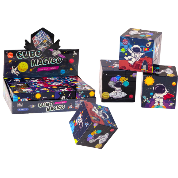 Magiczna Kostka Układanka Edukacyjna Kosmos Puzzle Gra Logiczna