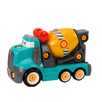 Ciężarówka Betoniarka Kreskówkowa Do Skręcania DIY Turkusowa