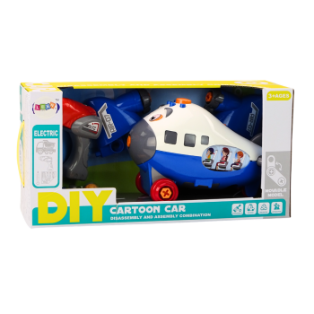 Samolot Kreskówkowy Do Skręcania Skrzydła DIY Niebieski