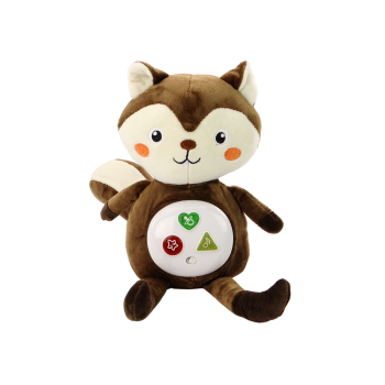 Pluszowa Wiewiórka Interaktywna Edukacyjna Usypiacz Przytulanka Melodie