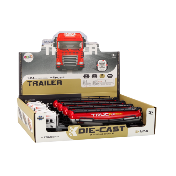 Ciężarówka Z Przyczepą Cysterna TIR 1:24 Auto Ciężarowe Światła Dźwięki