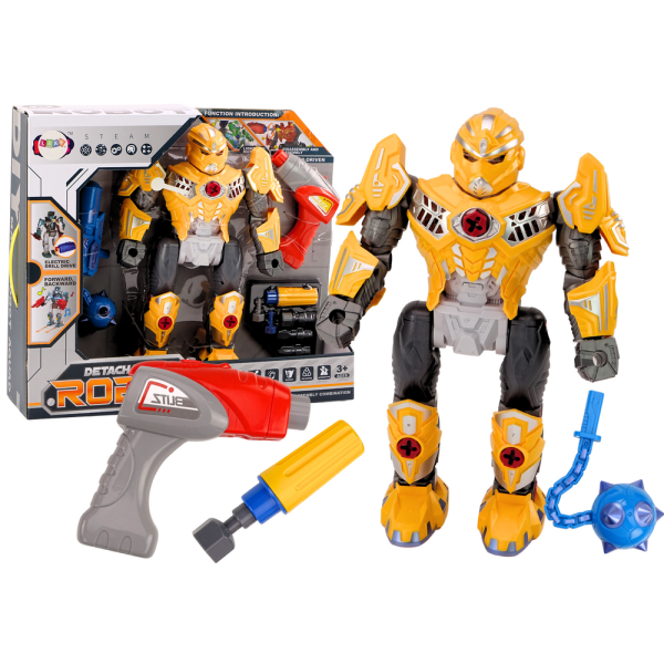 Robot Do Skręcania Broń Wiertarka Śrubokręt Światła Dźwięk Żółty