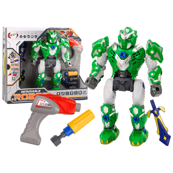 Robot Do Skręcania Broń Wiertarka Śrubokręt Światła Dźwięk Zielony