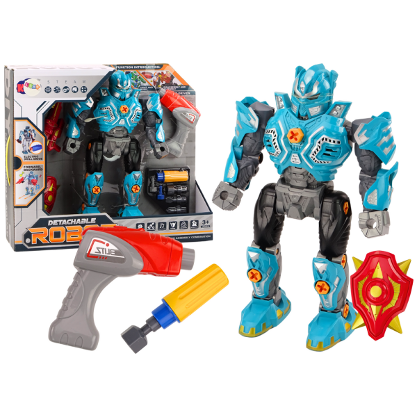 Robot Do Skręcania Broń Wiertarka Śrubokręt Światła Dźwięk Turkusowy