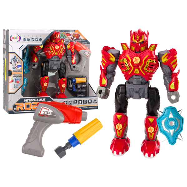 Robot Do Skręcania Broń Wiertarka Śrubokręt Światła Dźwięk Czerwony