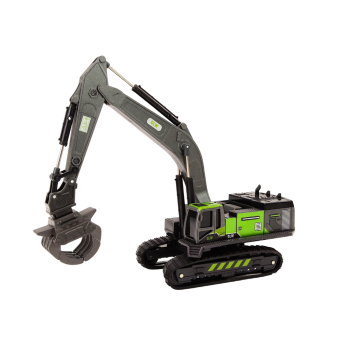 Koparka Gąsienicowa Chwytak Wiertnica Łyżka 1:55 Czarno-Zielona