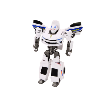 Auto-Robot 2w1 Transformacja Samochód Policyjny Biały