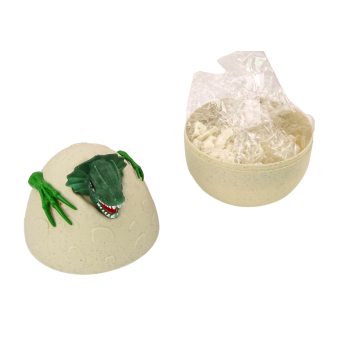 Jajo Z Dinozaurami Do Malowania Farbki Pędzelki  DIY Zielony