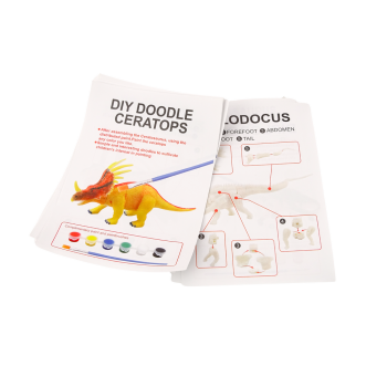 Jajo Z Dinozaurami Do Malowania Farbki Pędzelki  DIY Zielony