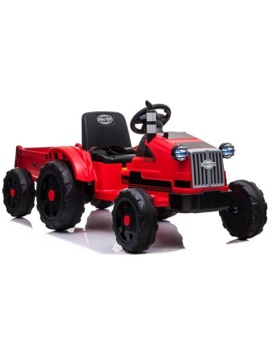 Traktor na Akumulator z Przyczepą CH9959 Światła LED Pilot Radio Czerwony