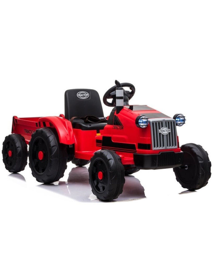 Traktor na Akumulator z Przyczepą CH9959 Światła LED Pilot Radio Czerwony