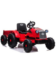 Traktor na Akumulator z Przyczepą CH9959 Światła LED Pilot Radio Czerwony