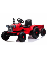 Traktor na Akumulator z Przyczepą CH9959 Światła LED Pilot Radio Czerwony