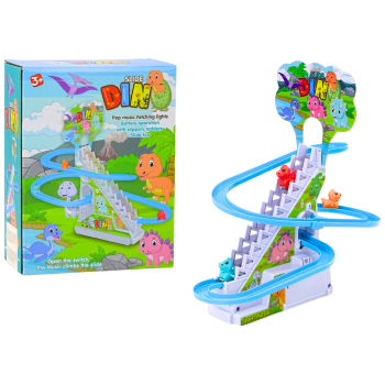 Tor Zjeżdżalnia Dla Dinozaurów Schodki Światła Dźwięki