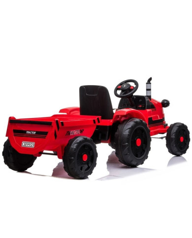 Traktor na Akumulator z Przyczepą CH9959 Światła LED Pilot Radio Czerwony