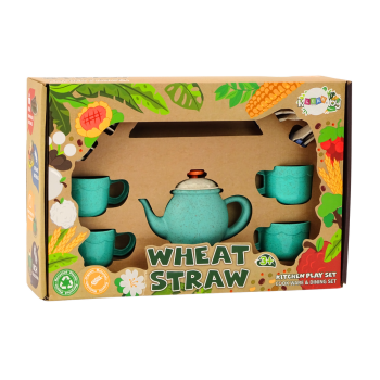 Zestaw Naczyń Filiżanki Talerzyki Sztućce Imbryk 22 El