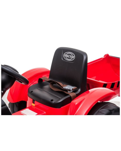 Traktor na Akumulator z Przyczepą CH9959 Światła LED Pilot Radio Czerwony