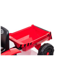 Traktor na Akumulator z Przyczepą CH9959 Światła LED Pilot Radio Czerwony