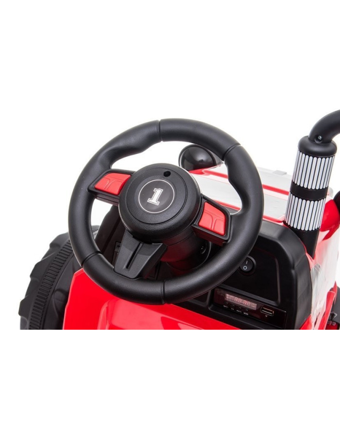 Traktor na Akumulator z Przyczepą CH9959 Światła LED Pilot Radio Czerwony
