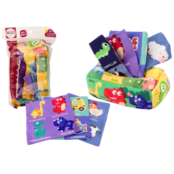 Miękkie Pudełko Na Chusteczki 6 Tkanin 3 Szeleszczące Chusteczki Kolorowe