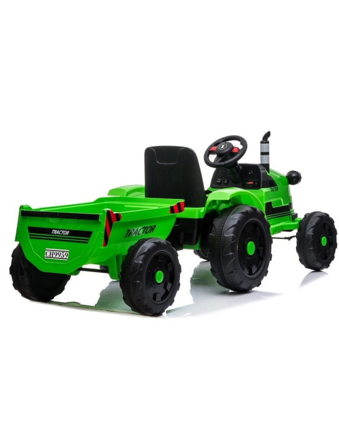 Traktor na Akumulator z Przyczepą CH9959 Zielony
