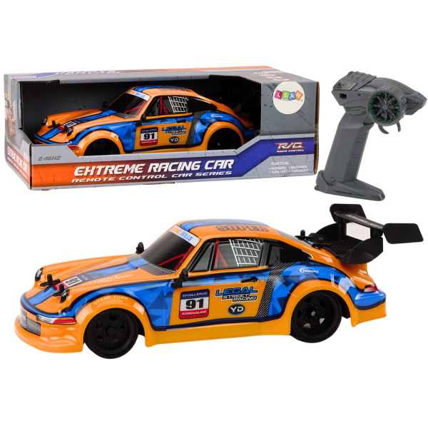 Autko Zdalnie Sterowane RC 1:16 Gumowe Koła Drift Pomarańczowy