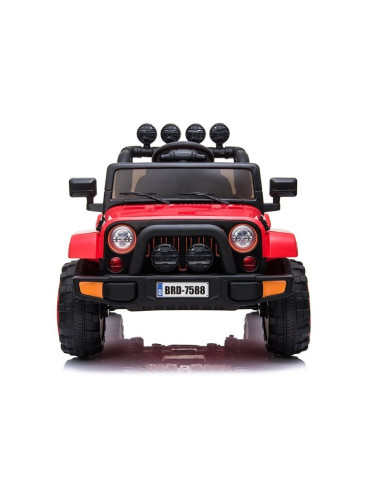 Auto Na Akumulator Jeep BRD-7588 Światła LED MP3 Pilot Czerwony 4x4