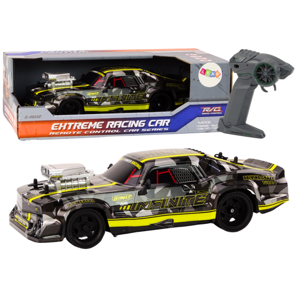 Autko Zdalnie Sterowane RC 1:16 Gumowe Koła Drift Czarny