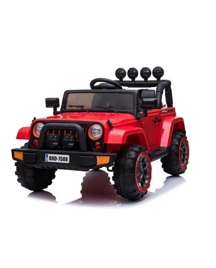 Auto Na Akumulator Jeep BRD-7588 Światła LED MP3 Pilot Czerwony 4x4
