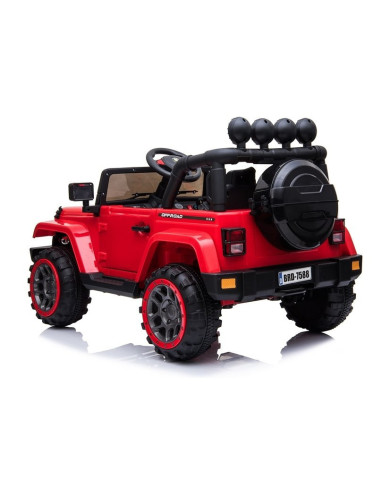 Auto Na Akumulator Jeep BRD-7588 Światła LED MP3 Pilot Czerwony 4x4