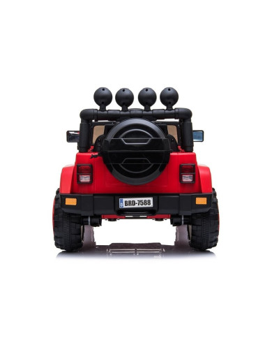 Auto Na Akumulator Jeep BRD-7588 Światła LED MP3 Pilot Czerwony 4x4