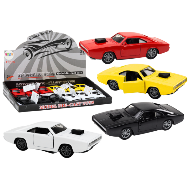 Autko Z Napędem 1:32 Światła Dźwięki Metalowe Biały Czerwony Czarny Żółty