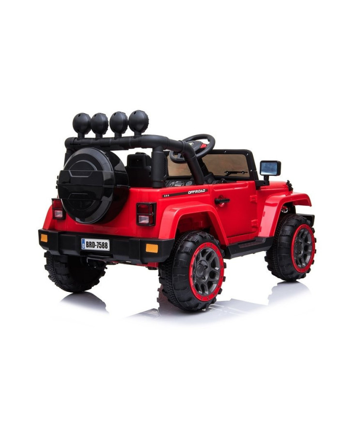 Auto Na Akumulator Jeep BRD-7588 Światła LED MP3 Pilot Czerwony 4x4