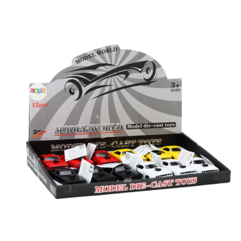 Autko Z Napędem 1:32 Światła Dźwięki Metalowe Biały Czerwony Czarny Żółty