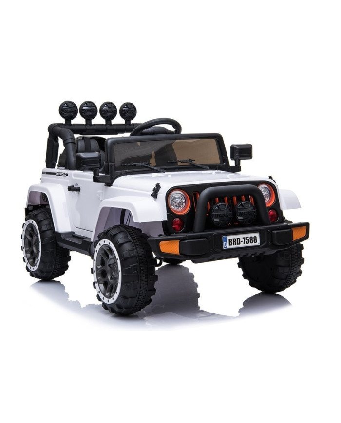 Auto Na Akumulator Jeep BRD-7588 Światła LED MP3 Pilot Biały 4x4