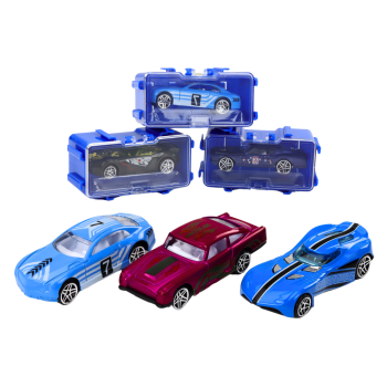 Zestaw Autek Resoraków W Walizce Metalowe 16 Sztuk