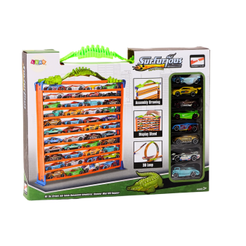 Garaż Parking Tor Samochodowy 2w1  Resoraki Pętla 360* Zestaw