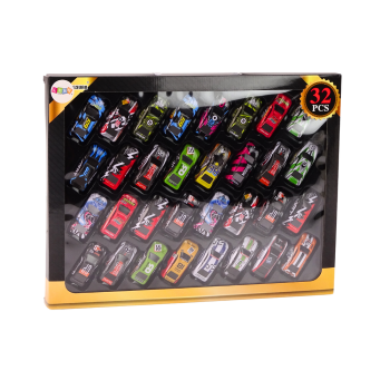 Zestaw Resoraków Autka Samochody Z Napędem Kolorowe 32 Sztuki