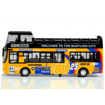 Autobus Piętrowy Turystyczny 1:32 Otwierane Drzwi Zielony