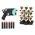 Zestaw Pistolet Z Tarczą Strzałki Piankowe Dinozaury Zielony