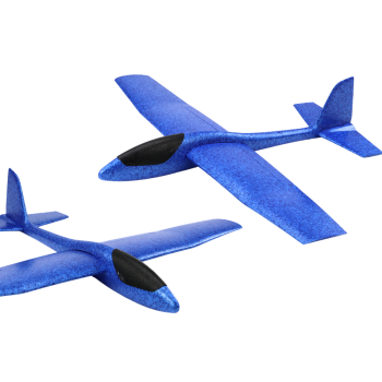 Duży Samolot Styropianowy Piankowy Lekki Szybowiec Niebieski 68CM